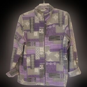 Allison Daley Lavender and Gray Jacket